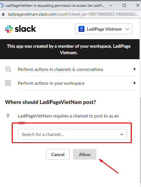 Chọn 1 Channel để ghi nhận dữ liệu 